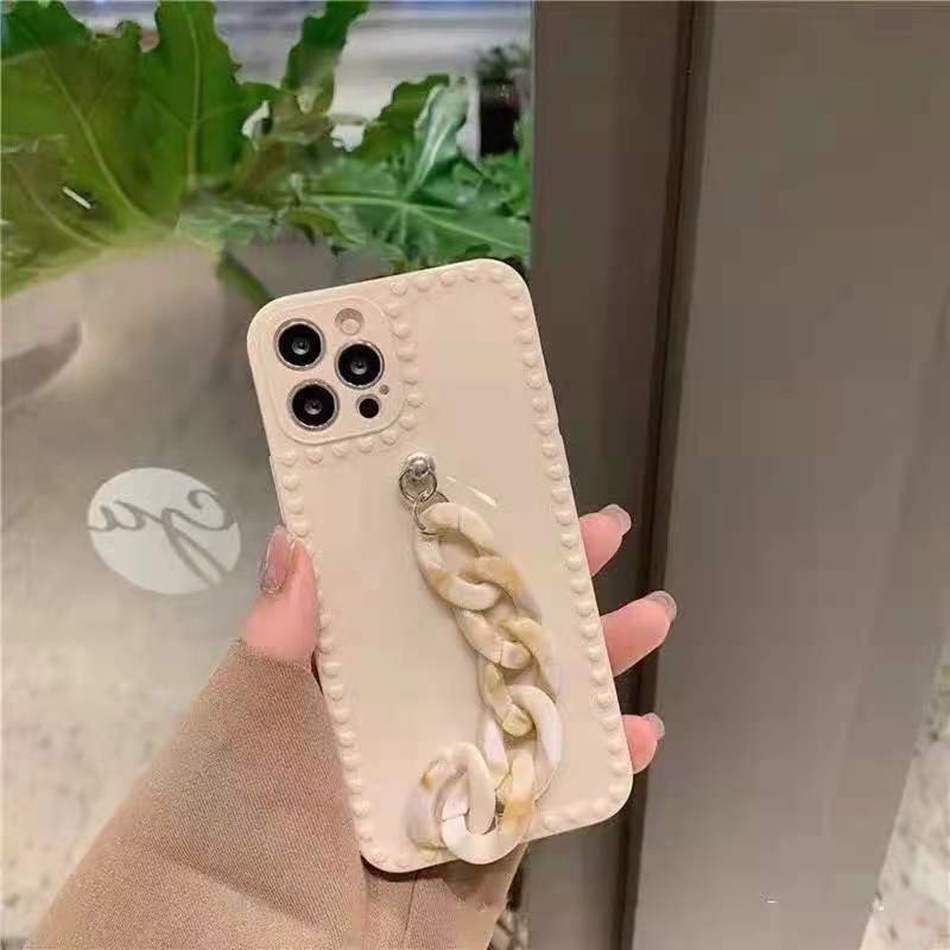 Ốp Điện Thoại TPU Hình Trái Tim Phối Dây Xích Cho Vivo Y20 Y20i Y12s Y50 Y30 Y30i Y91c Y95 Y91 Y93 Y85 S1 Pro