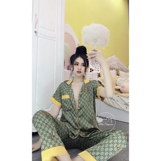 BỘ PIJAMA LỤA TAY CỘC QUẦN DÀI LỤA LATIN LOẠI 1