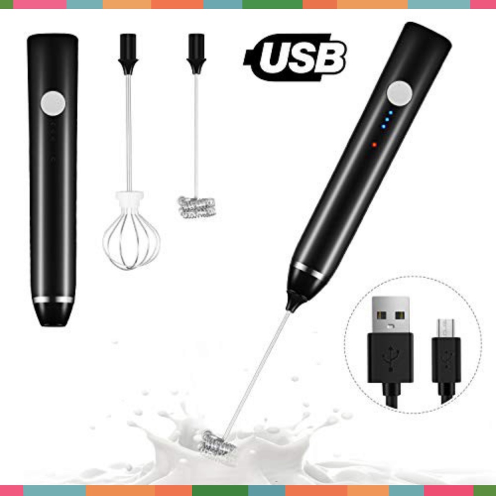 Máy tạo bọt cafe, đanh trứng mini cầm tay SẠC USB- Máy đánh trứng Cầm Tay 3 Tốc Độ Sử Dụng Pin Sạc Cao Cấp SOKANY