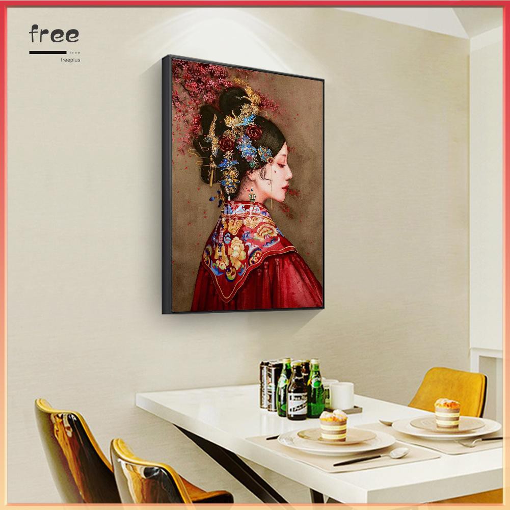 Bộ tranh đính đá 5D hình cô dâu tự hoàn thành