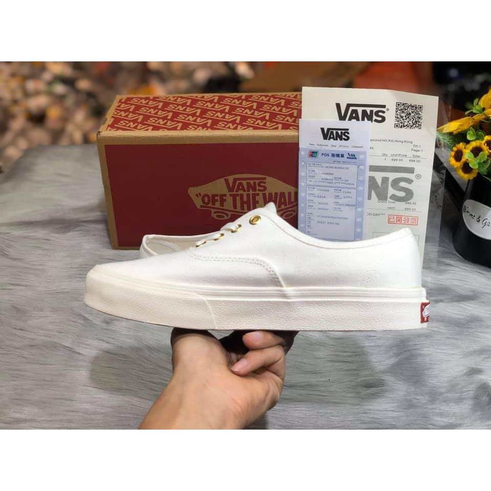 🎀 SIÊU HÓT 🎀 Giày Sneaker Vans trắng nữ cao cấp full box + bill