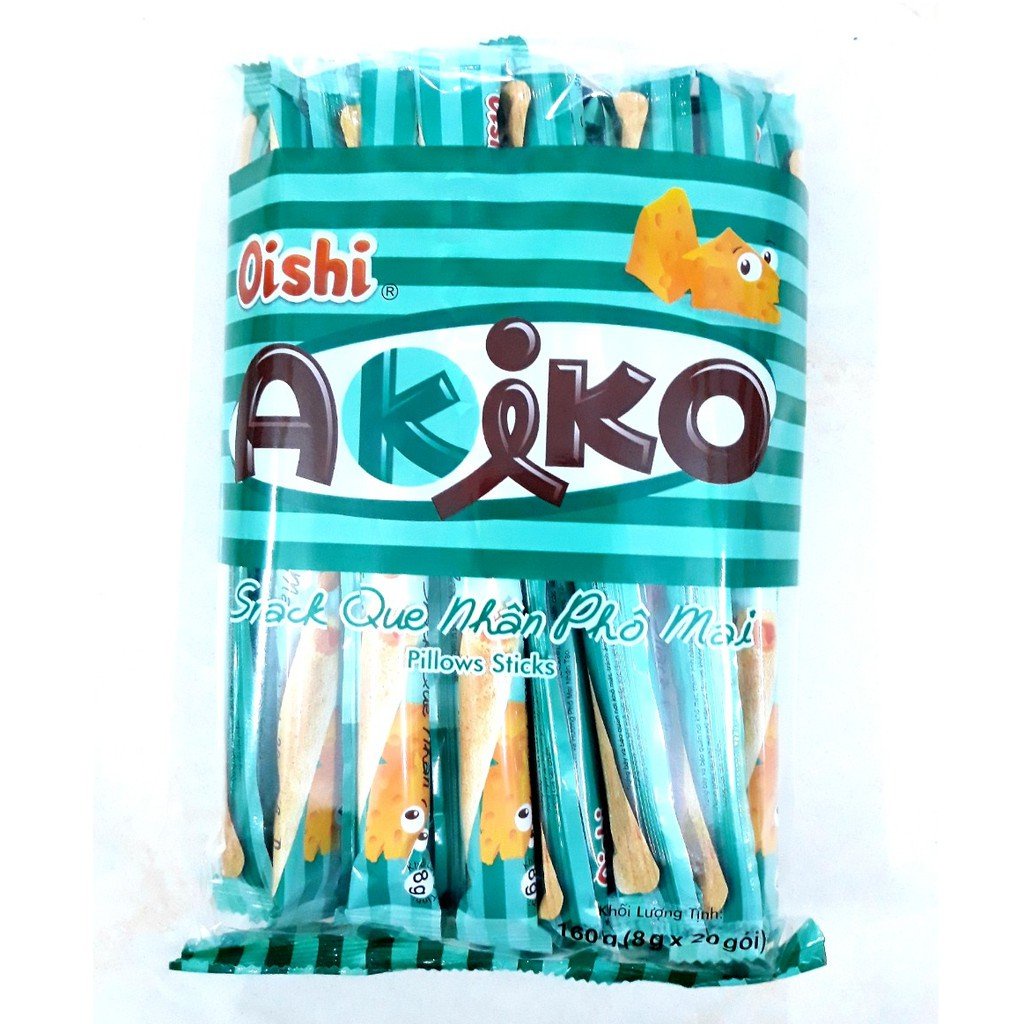 Bánh Que AKIKO OISHI Nhân Kem Hấp Dẫn Gói 160g