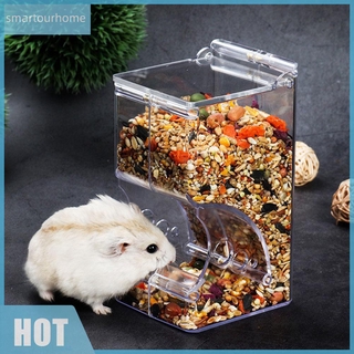 Hộp Đựng Thức Ăn Tự Động Cho Chuột Hamster Trong Suốt Tiện Lợi