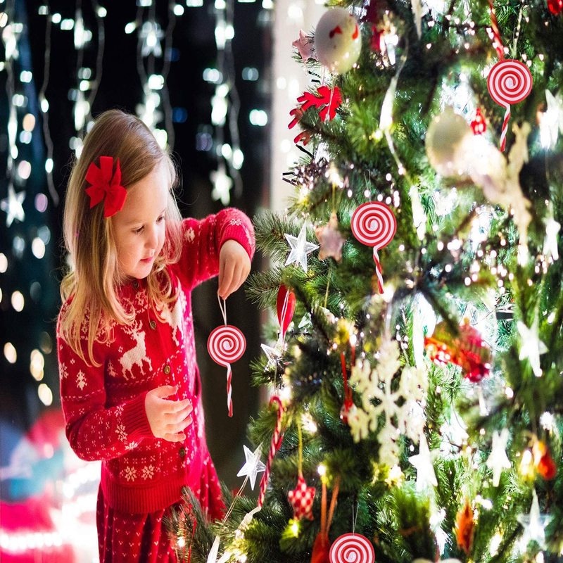 Kẹo Mút Giả 3D Sáng Tạo Trang Trí Cây Thông Giáng Sinh