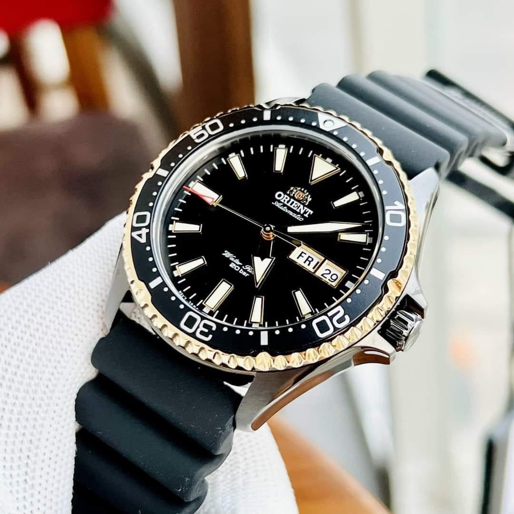 Đồng hồ nam dây cao su Orient Automatic Mako III RA AA0005B19B