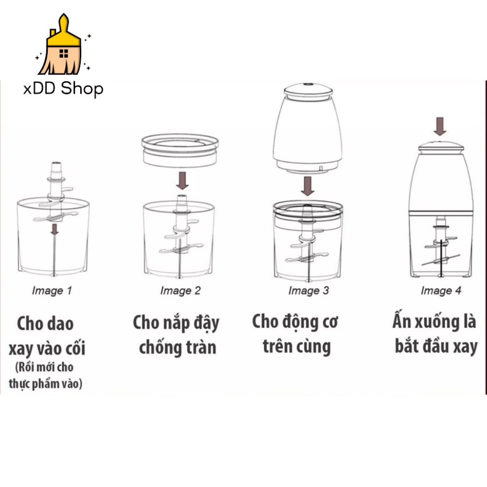 Máy Xay Sinh Tố Xay Thịt Cá Xay Đá Chính Hãng Osaka Dung Tích 700ml