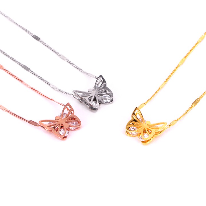 Dây chuyền nữ titan hình con bướm siêu đẹp, bền màu, chuẩn thời trang