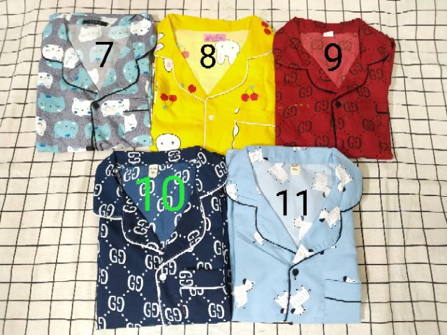 Bộ Pijama Nhiều Họa Tiết Chất Kết Thái Tay Ngắn Quần Dài (SP001038 ) | BigBuy360 - bigbuy360.vn