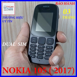 Điện thoại Nokia 105 Dual Sim (model 2017) zin hãng, thiết kế trẻ trung bền, đẹp
