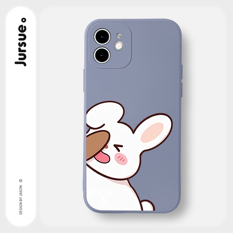 Ốp lưng JURSUE hoạt hình cặp đôi dễ thương đẹp Cho iPhone 14 13 12 11 Pro Max SE 2020 X XR XS 8 7 ip 6S 6 Plus kute Y2343