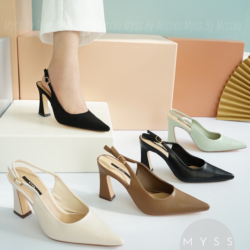 Giày cao gót nữ mũi nhọn quai sau 7 cm thời trang MYSS - CG245