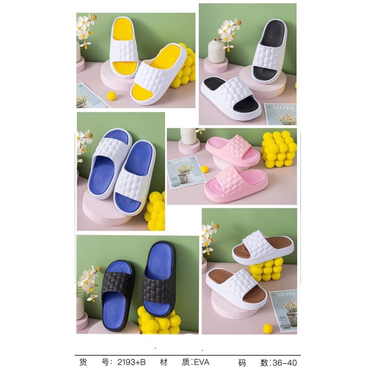 Dép Bánh Mì Quai Ngang Đúc Nguyên Khối, Đế Cao 5cm Siêu Nhẹ