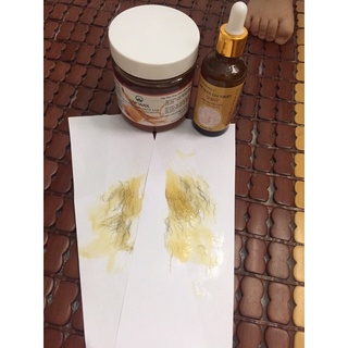 Combo Sáp Wax Nhân Sâm Kèm Mỡ Trăn Shiny Handmade(tặng kèm giấy và que wax)