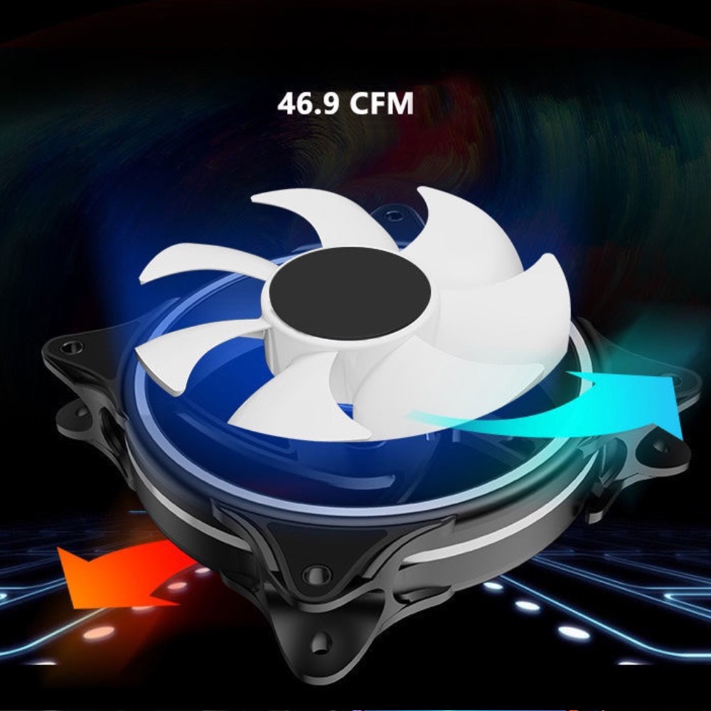 Quạt Fan Case 12cm Cooler halo ARGB 1800RPM - Quạt tản nhiệt PC 12cm