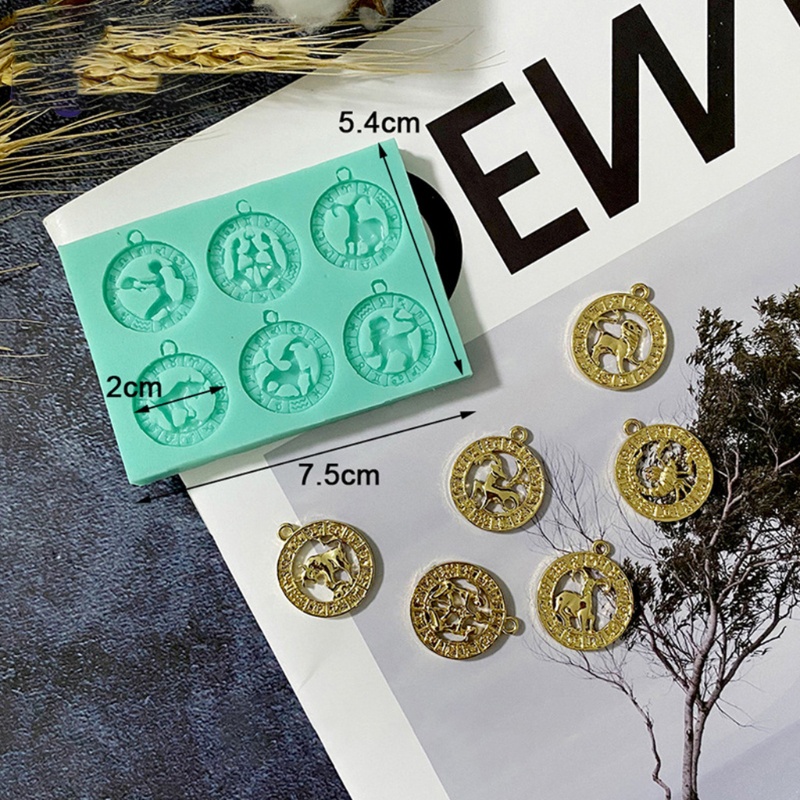 Khuôn Silicone Làm Móc Khóa Hình 12 Chòm Sao