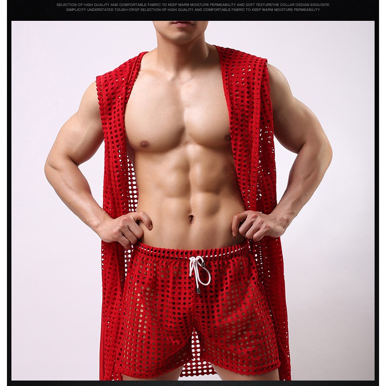 Bộ quần áo tắm nam, quần áo ngủ nam dạng lưới siêu đẹp - HK914