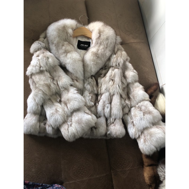 Áo khoác lông thật dòng cáo bạc cao cấp