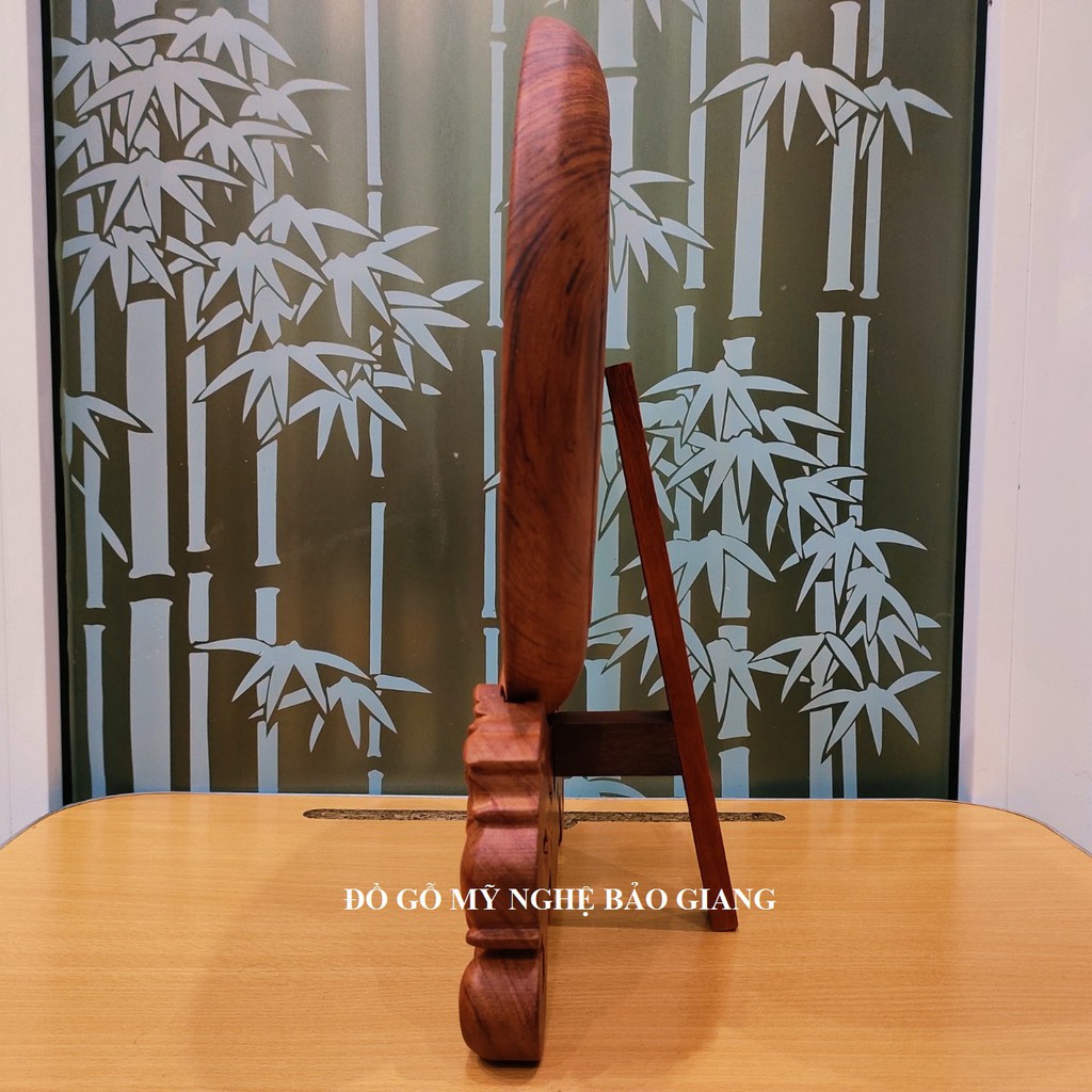 Đĩa trang trí phong thủy chữ TÂM gỗ hương