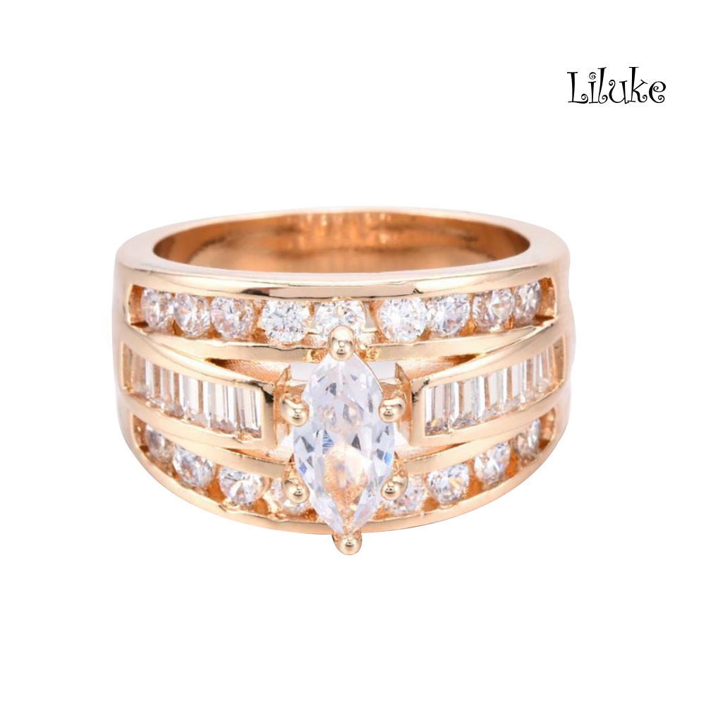 Nhẫn Đính Đá Zircon Thời Trang Sang Trọng Cho Nữ