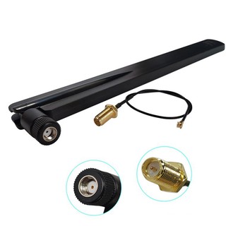2.4GHz Antenna 8dBi RP-SMA Antena 2.4 Ghz Antenne 2.4G WiFi Antenna for Router + Ufl./ IPX 1.13 Pigtail Cable