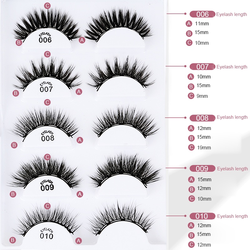 Set 5 cặp lông mi giả 3D từ tính kèm bút kẻ mắt dạng lỏng
 | BigBuy360 - bigbuy360.vn