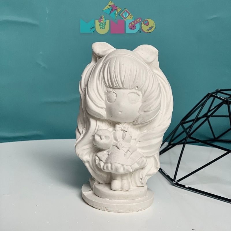 Tượng tô màu cao cấp chọn mẫu SIZE L BABY GIRL, tượng thạch cao MUNDO