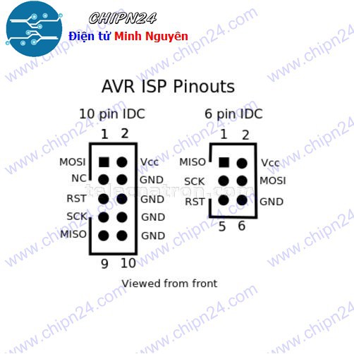[1 CÁI] Đế chuyển AVR ISP 10 pin to 6 pin (chuyển 10 chân sang 6 chân)