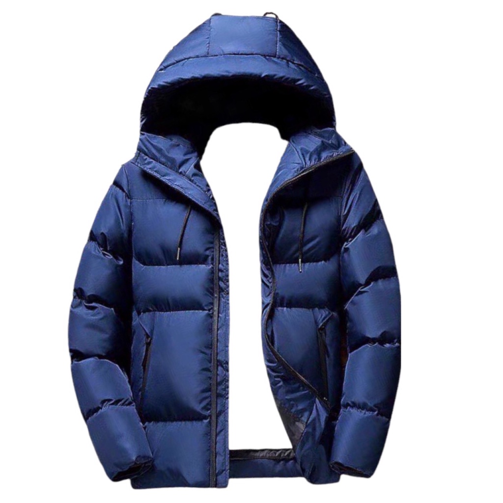 Áo Khoác Phao Nam Nón Liền Trần Bông 3 Lớp Form Rộng Mặc Ấm Che Gió Chống Nước Nhẹ NEW UNISEX
