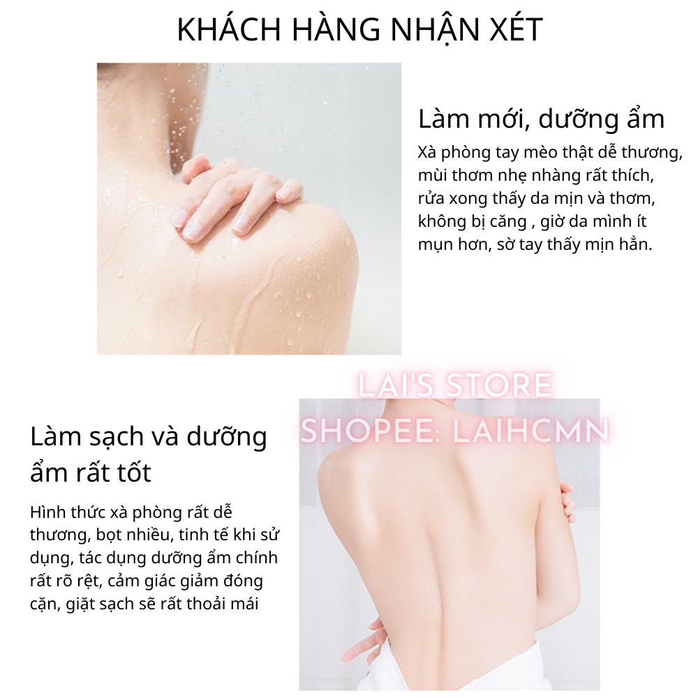 Xà Phòng Thạch Tay Mèo Hương Đào Luôfmiss Giúp Làm Sạch Bụi Bẩn, Dưỡng Ẩm, Trắng Da, Giảm Mụn Nhẹ Nhàng Chăm Sóc Cơ Thể