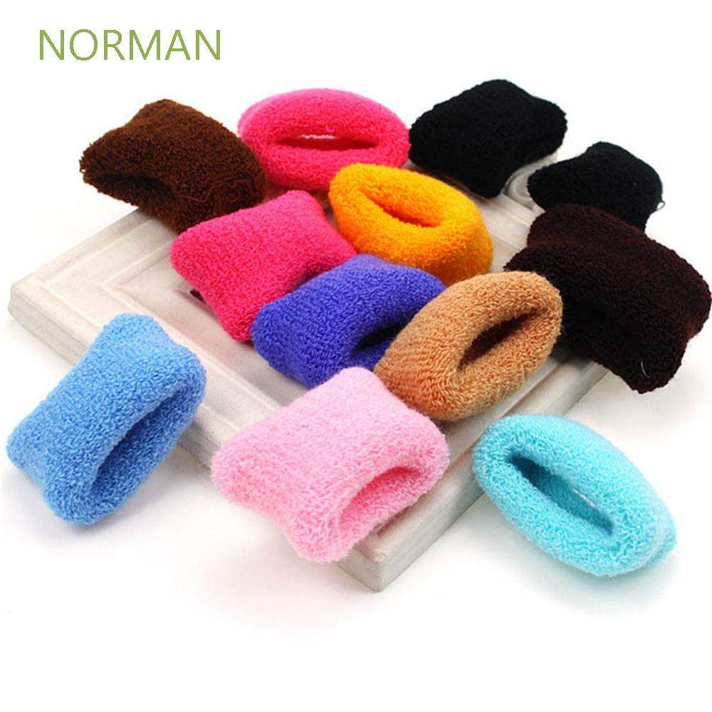 Set 12 Dây Thun Cột Tóc Cotton Bản Rộng Dày Màu Kẹo Thời Trang Cho Nữ