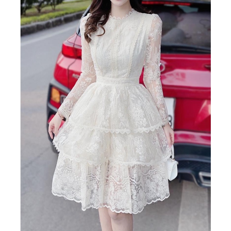 (FREE SHIP) HÀNG THIẾT KẾ MẪU MỚI ĐẦM REN THIẾT KẾ TRẮNG TINH KHÔI DỰ TIỆC ĐI CHƠI CỰC HOT PU HHP