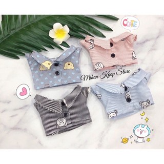 Set áo sơmi + kính + giày cho doll 20cm