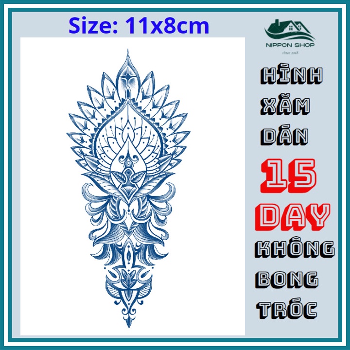 Hình Xăm Dán 15 Ngày Không Phai 11 x 18 cm Mẫu 477