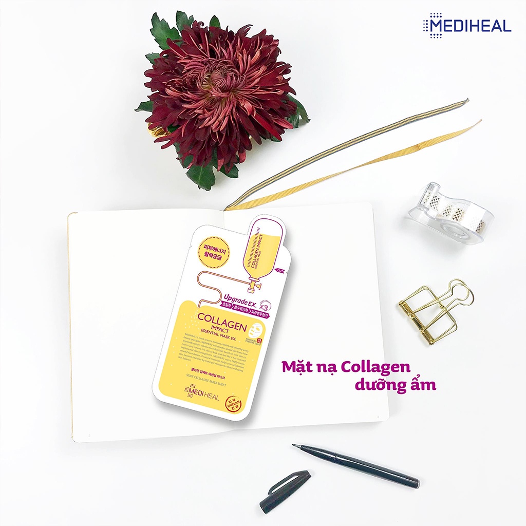 Mặt Nạ Mediheal Collagen [MIẾNG LẺ] Chống Lão Hóa Tái Tạo Da Mediheal Collagen Impact Essential Mask EX 24ml CHÍNH HÃNG