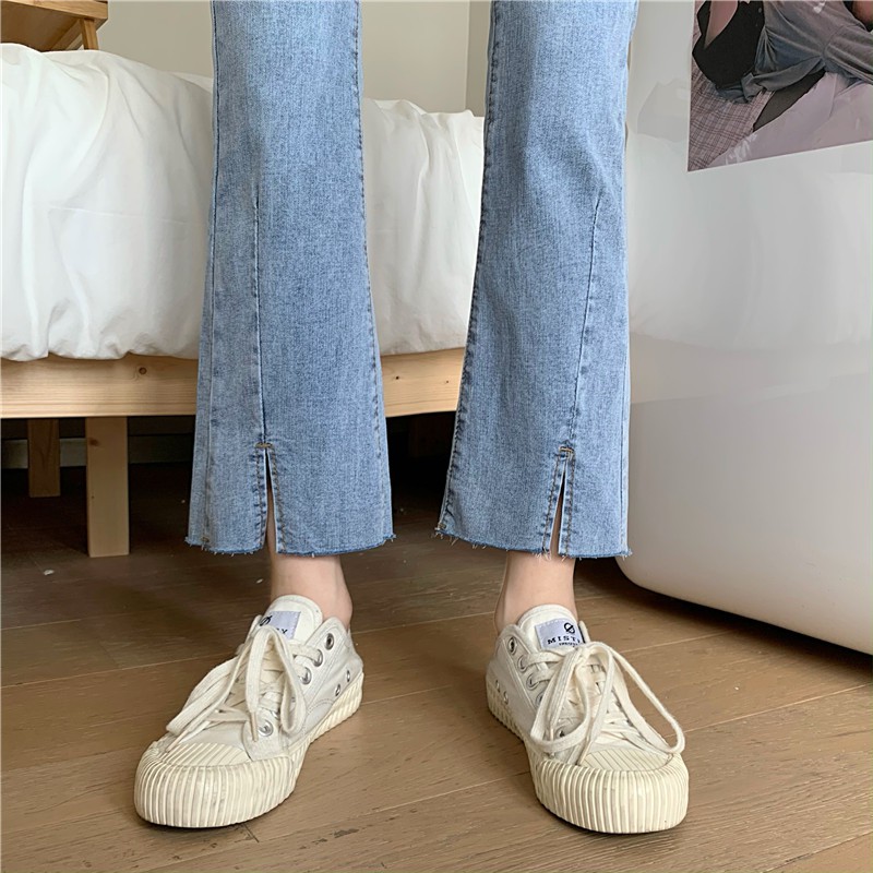 Quần Jean Lưng Cao Ống Loe Thời Trang Hàn Quốc Cho Nữ | BigBuy360 - bigbuy360.vn
