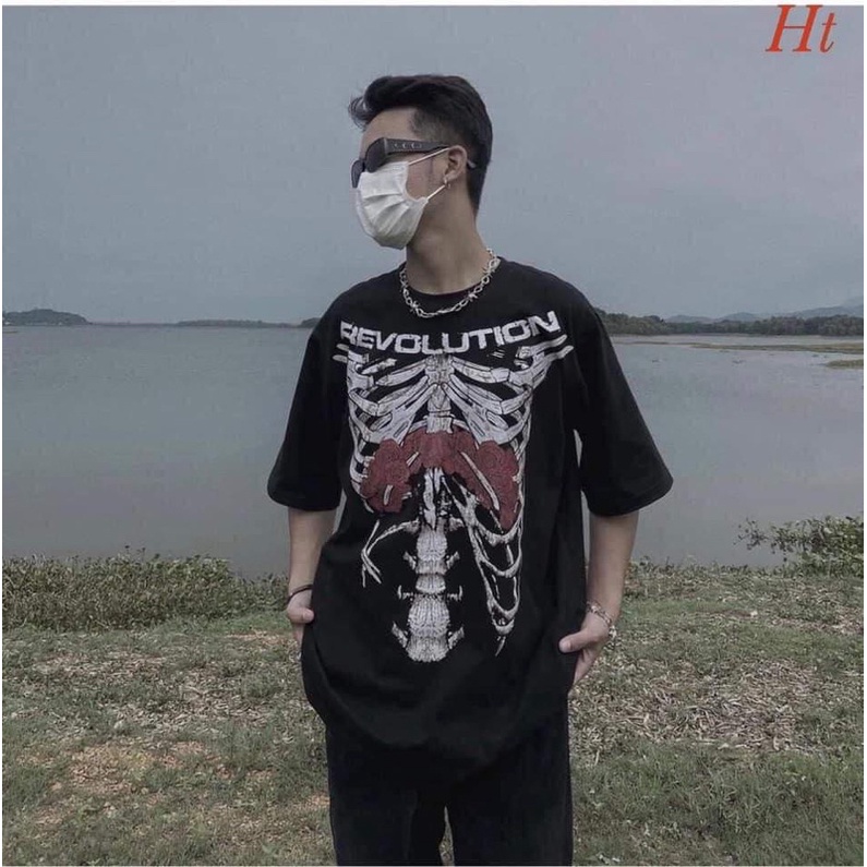 Áo hoa hồng đỏ khung xương H2A