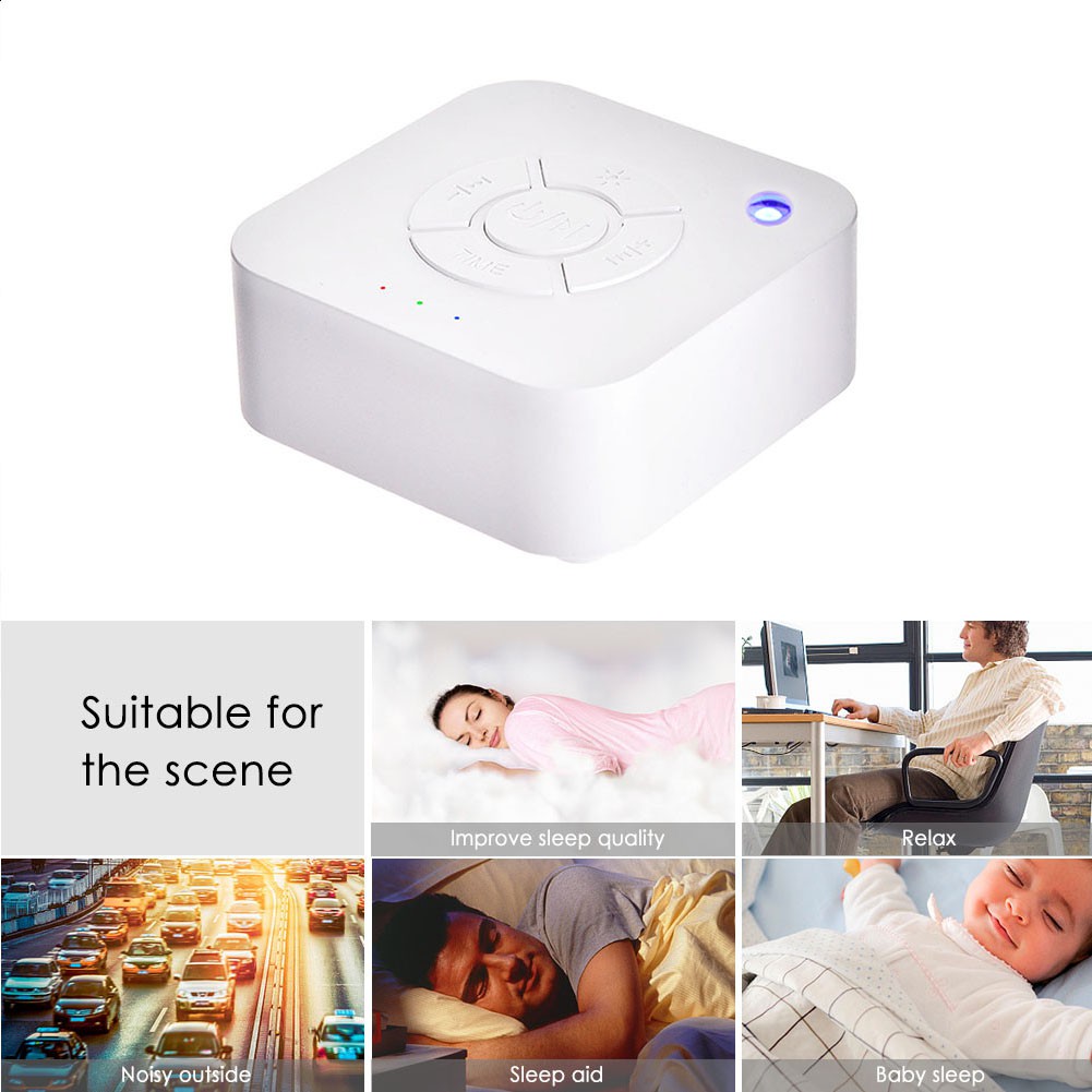 White Noise Machine USB Rechargeable Timed Shutdown Sleep Sound Machine For Sleeping & Relaxation for Baby Adult