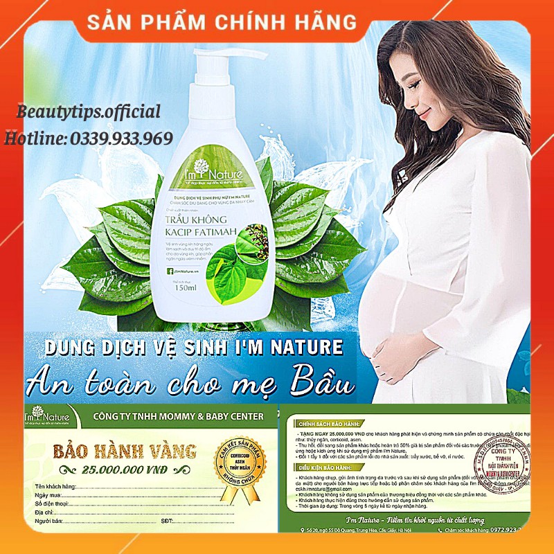 (+Quà) Dung Dịch Vệ Sinh Phụ Nữ Trầu Không I'm Nature 150ml