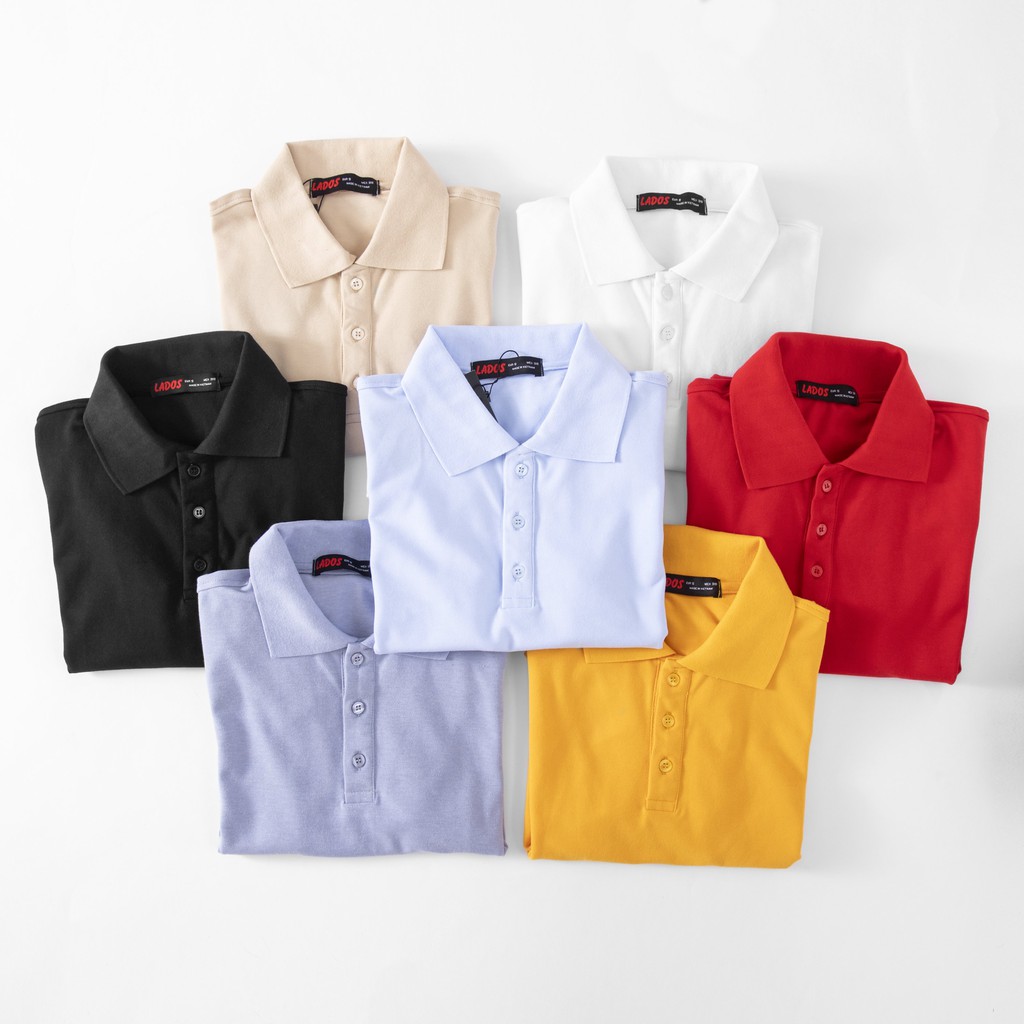 Áo thun cá sấu co giãn 4 chiều LADOS - 9043 nhiều màu sắc, thấm mồ hôi tốt | BigBuy360 - bigbuy360.vn