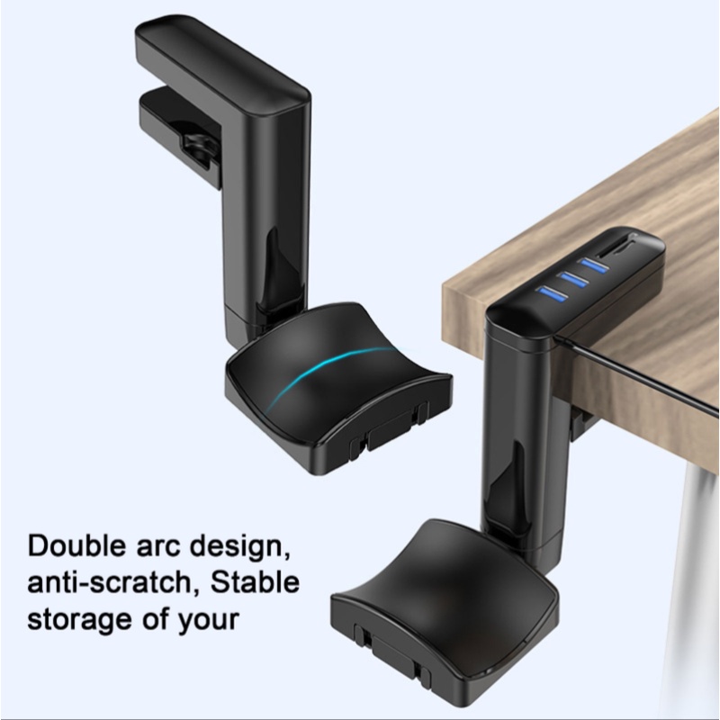 Giá treo tai nghe, giá đỡ tai nghe thân Earphones Display Stand With USB Ports