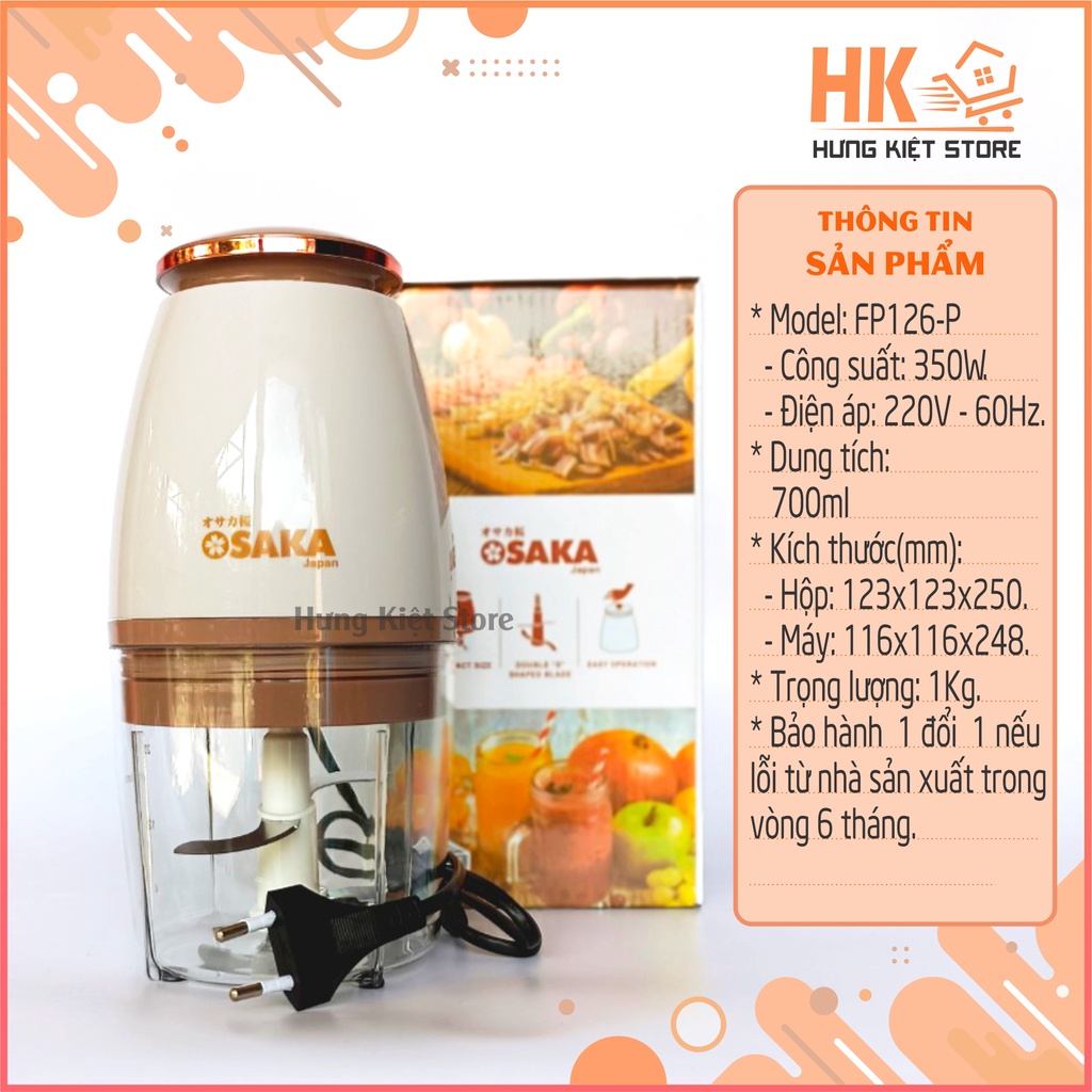 ✅ Máy Xay Đa Năng Tiện Dụng OSAKA Nắp Đồng, Xay thịt, Sinh Tố Tại Nhà - Hungkietstore