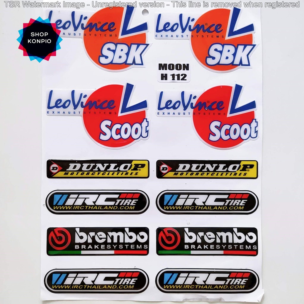 Bộ Tem Sticker LeoVince Dập Nổi Cao Cấp Dán Xe Máy, Ô Tô, Mũ Bảo Hiểm, Chống Thấm Nước, Chống Bay Màu