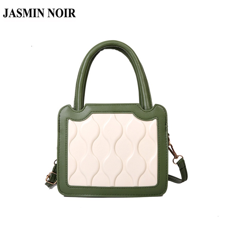 Túi Xách JASMIN NOIR Dáng Vuông Họa Tiết Hoa Đơn Giản Cho Nữ
