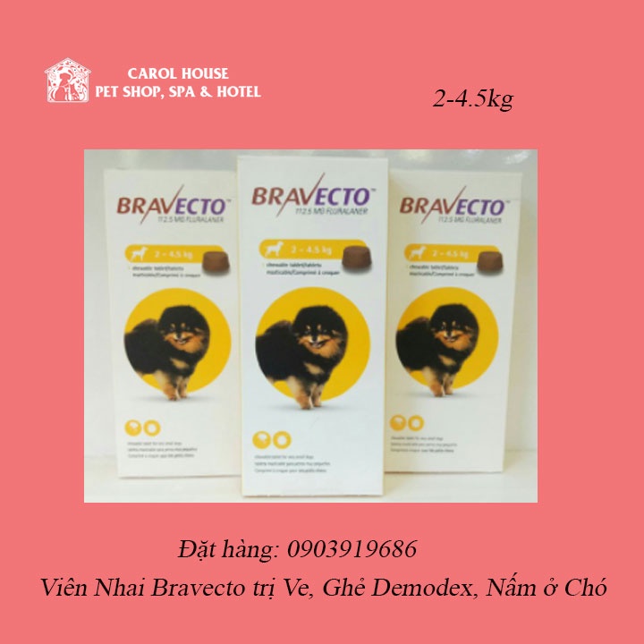 BRAVECTO ngăn ngừa viêm da và g.hẻ DEMODEX hiệu quả