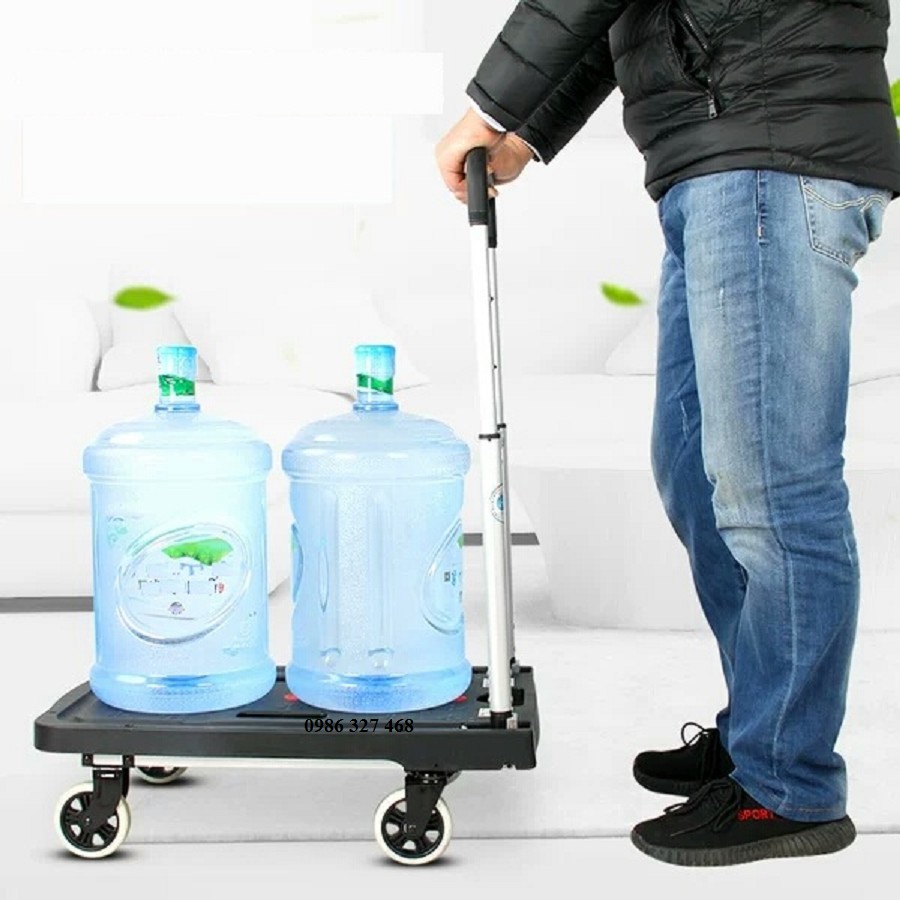 Xe Đẩy Hàng, Xe Đẩy Hàng 4 Bánh Gấp Gọn Maxkiwi- Bỏ Cốp ÔTô cho không gian nhỏ hẹp
