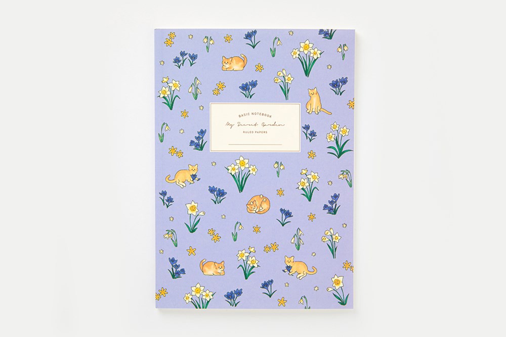 Sổ Tay ARTBOX Hàn Quốc Khu Vườn Mèo Màu Tím Pastel