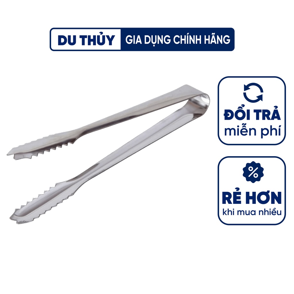 Cặp gắp đá, dụng cụ gắp thức ăn hala, chất liệu inox bền bỉ, chiều dài 20 - 25 - 30 - 35 - 40cm của gia dụng Du Thủy