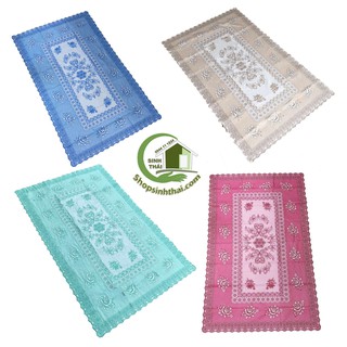 Khăn trải bàn 80cm x 1,2m Đài Loan màu xanh, hồng, kem bằng nhựa không thấm nước - chọn màu