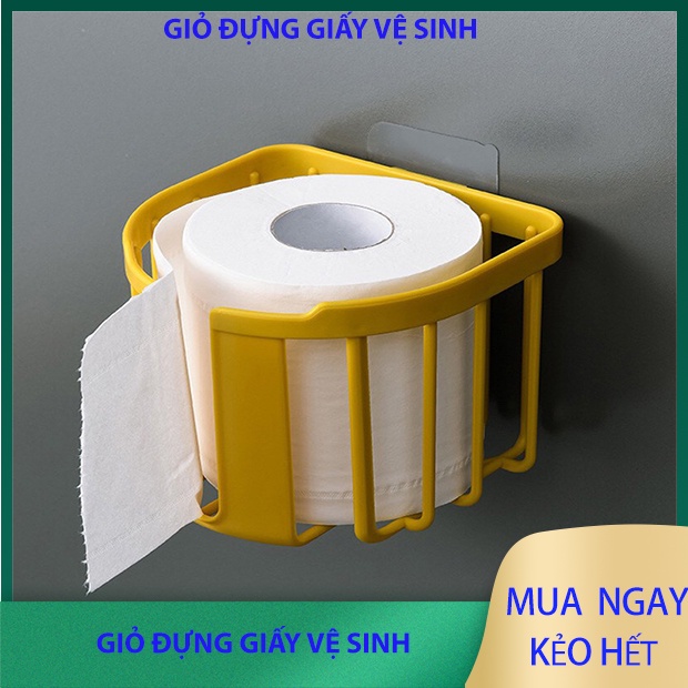 Hộp đựng giấy vệ sinh dán tường, bằng nhựa nhỏ ngọn rất tiện lợi