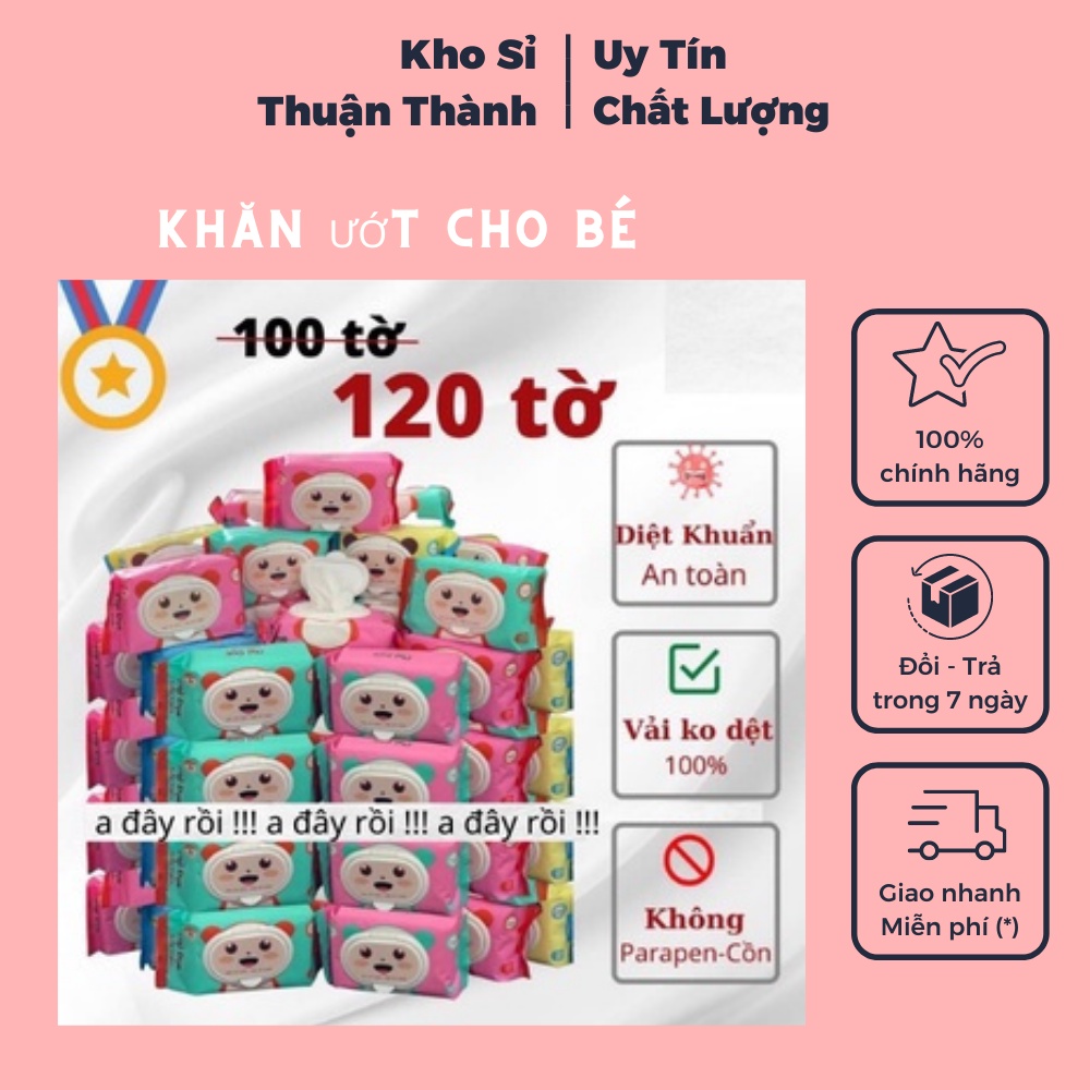 Khăn ướt , giấy ướt từ thiên nhiên an toàn cho bé 80gram -125g 1 gói không mùi (khosithuanthanh)